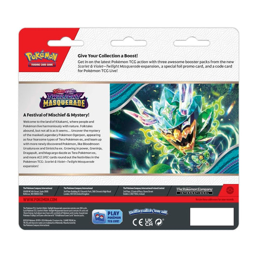 Twilight Masquerade 3 Booster Packs & Snorlax Promo Card