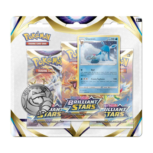 Brilliant Stars 3 Booster Packs Glaceon Promo Card