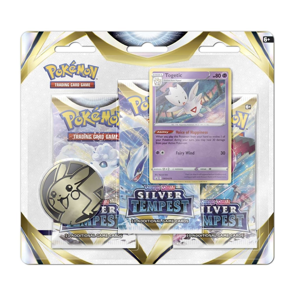 Sword & Shield-Silver Tempest 3 Booster Packs Togetic Promo Card