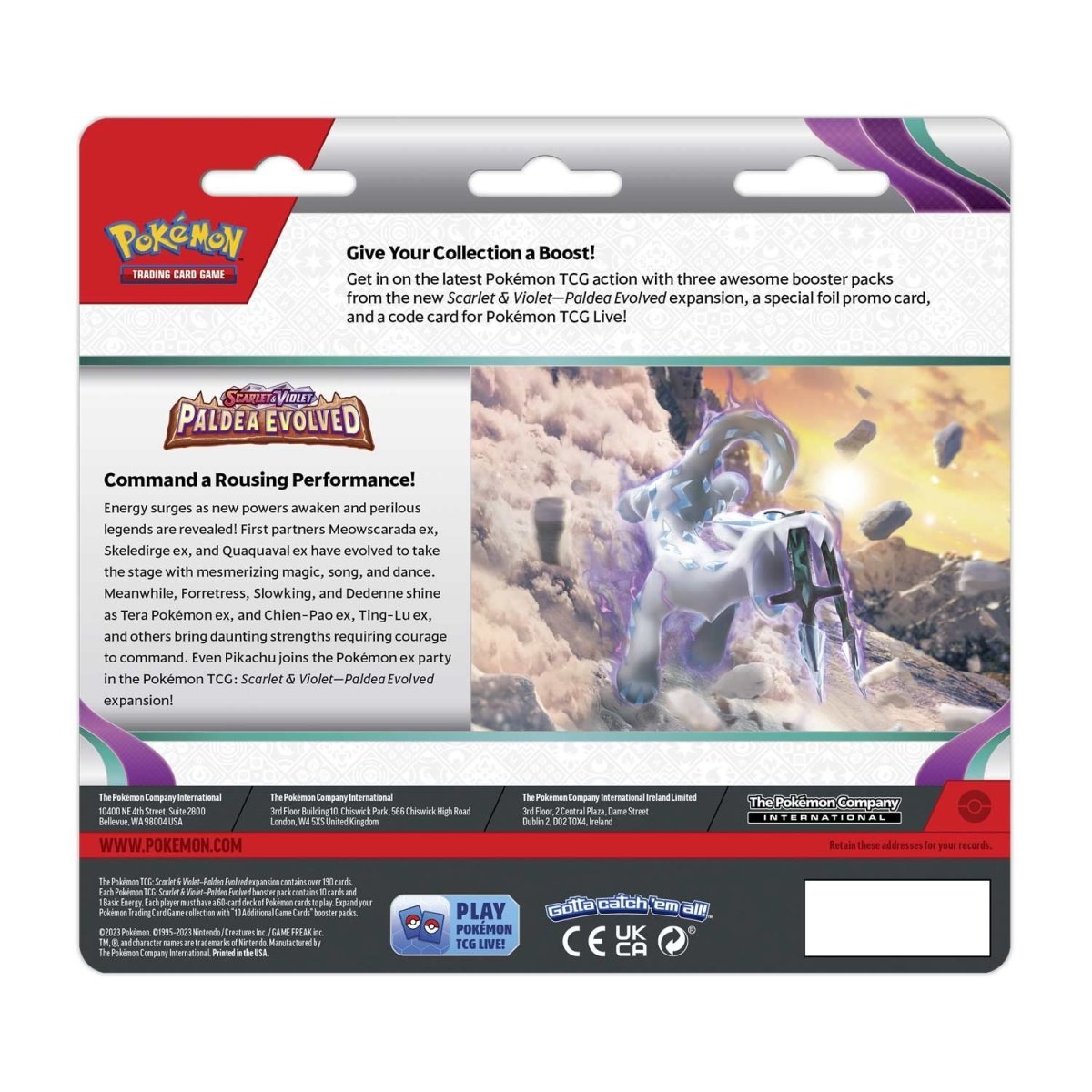 Paldea Evolved 3 Booster Packs & Varoom Promo Card