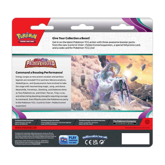 Paldea Evolved 3 Booster Packs & Tinkatink Promo Card
