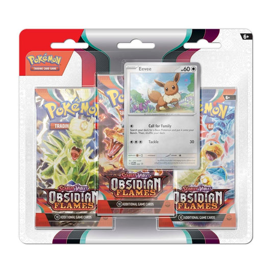Obsidian Flames 3 Booster Packs & Eevee Promo Card