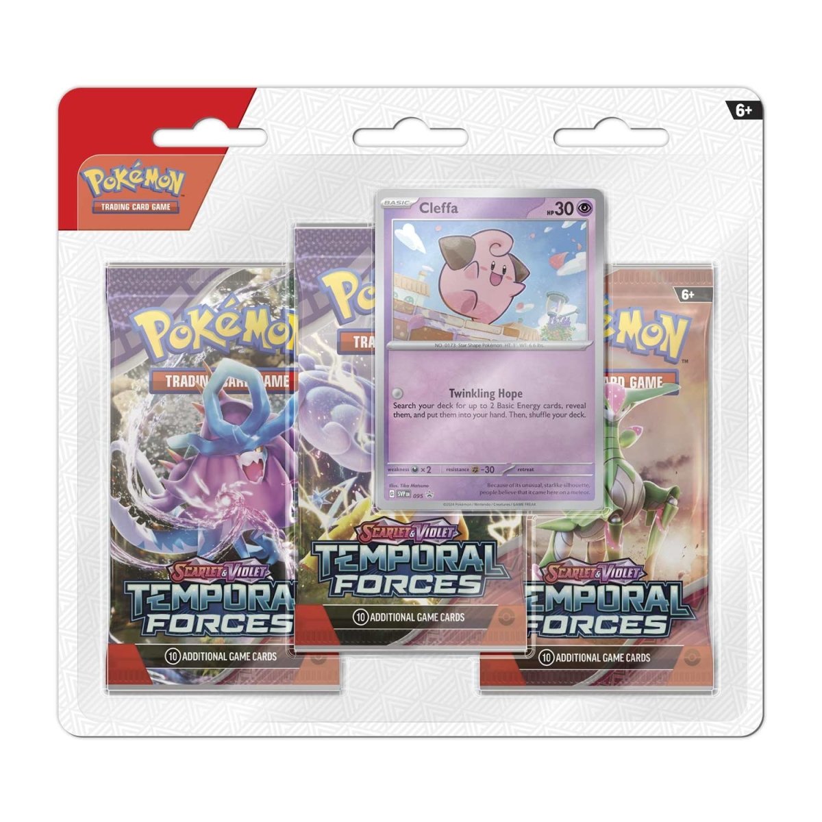 Temporal Forces 3 Booster Packs & Cleffa Promo Card