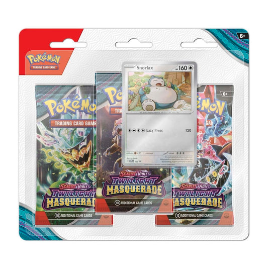 Twilight Masquerade 3 Booster Packs & Snorlax Promo Card