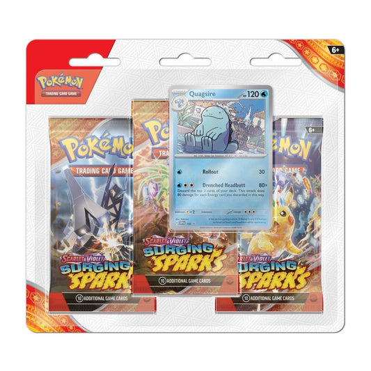 Surging Sparks 3 Booster Packs & Quagsire Promo Card